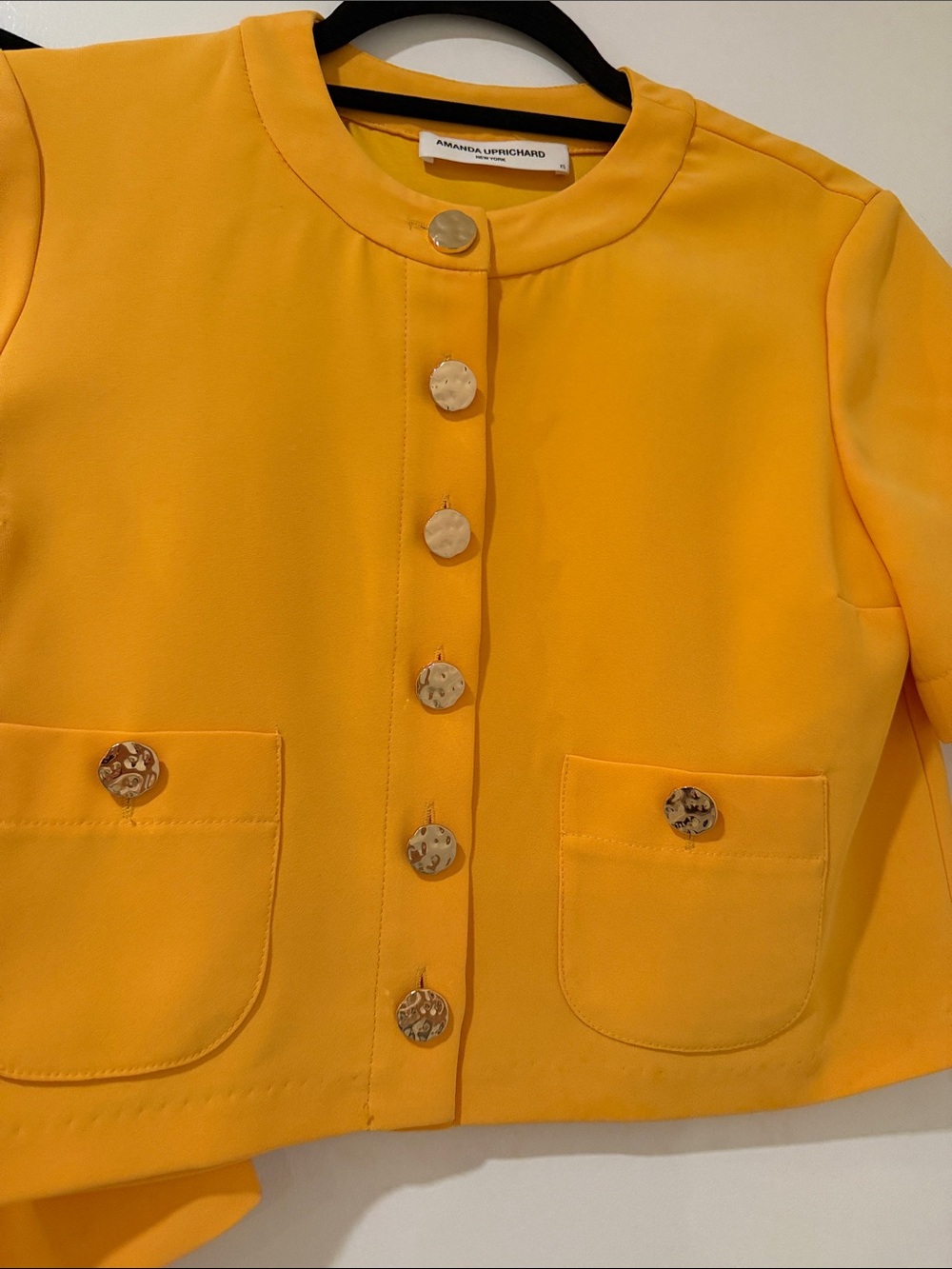 Amanda Uprichars Yellow Two-Piece Crop Jacket and Skort Set - Picture 4 of 9